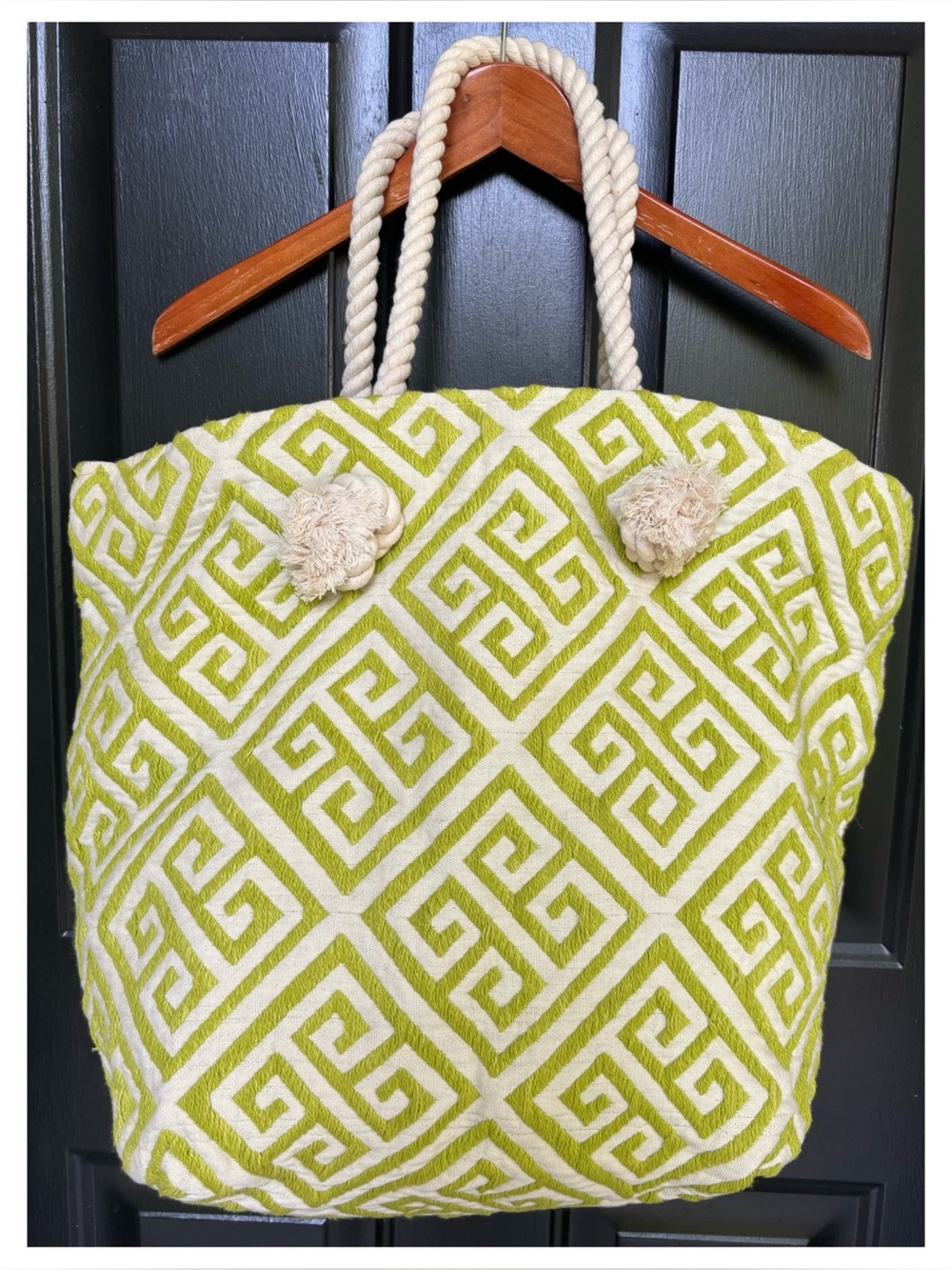NWT Anthropologie Geometric Design Tote Bag